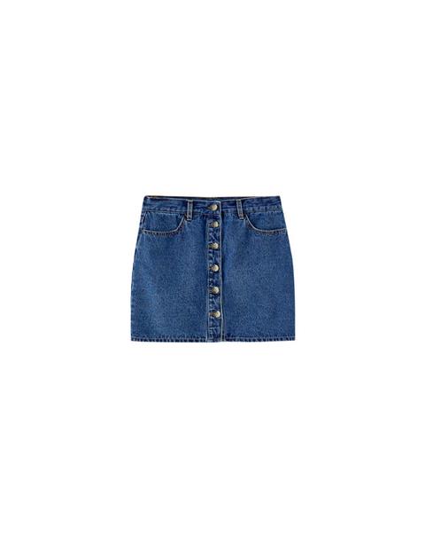 Falda Denim Botones Delanteros