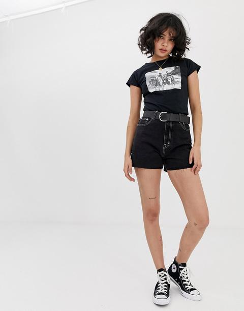 Pull&bear - Mom Shorts Neri - Nero