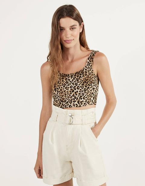 Top Bustier Con Estampado