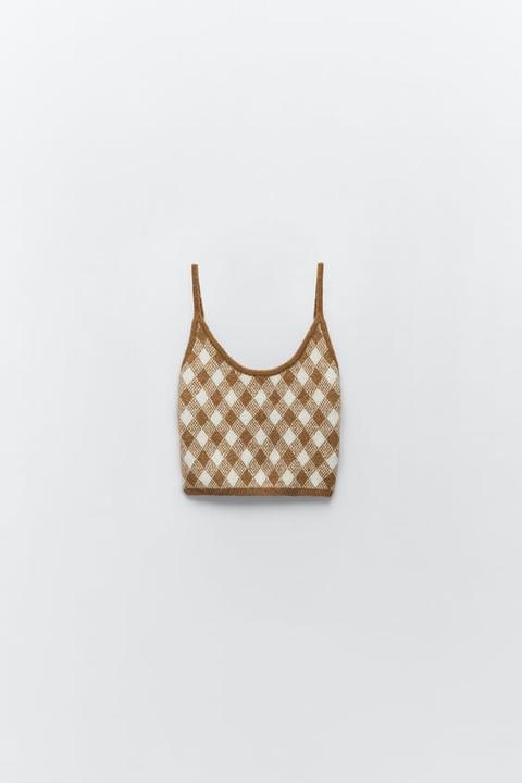 Top En Maille À Losanges