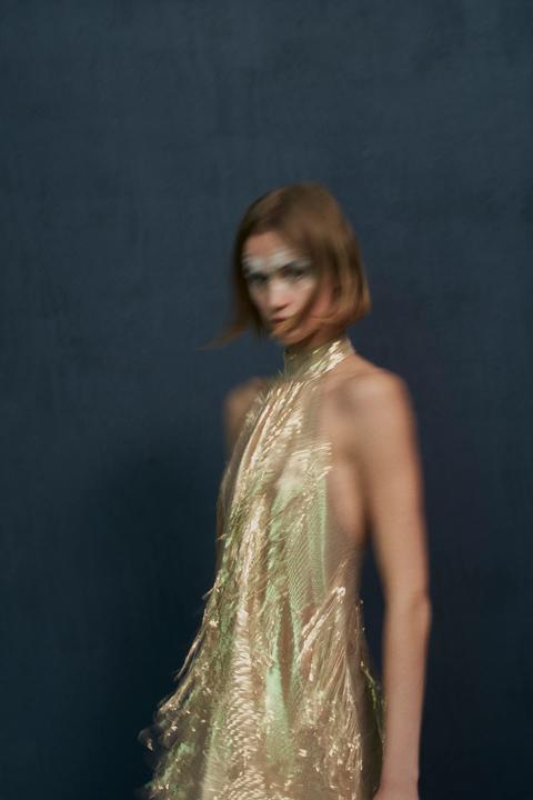 Sequinned Dress With Fringing