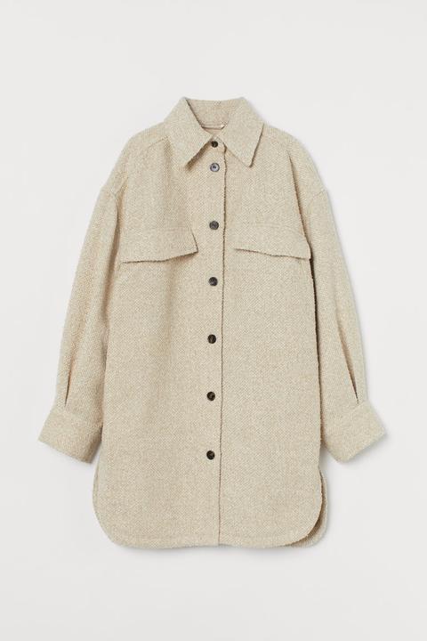 Long Shirt Jacket - Beige