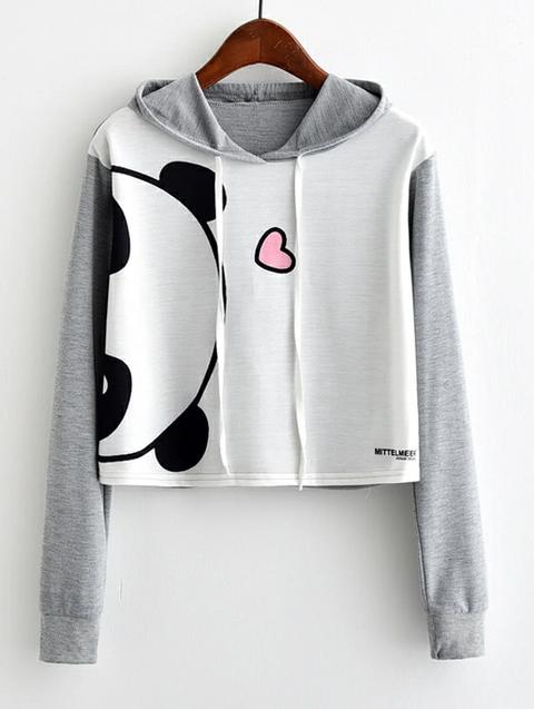 Sudadera Con Capucha Y Dibujo Impreso