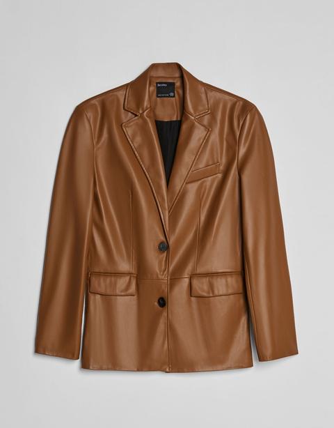 Blazer Efecto Piel