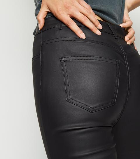 new look leather look jeans