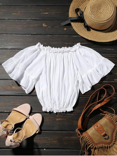 Off Shoulder Butterfly Sleeve Blouse