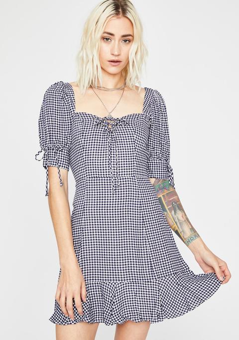 Royally Drop A Hint Gingham Dress