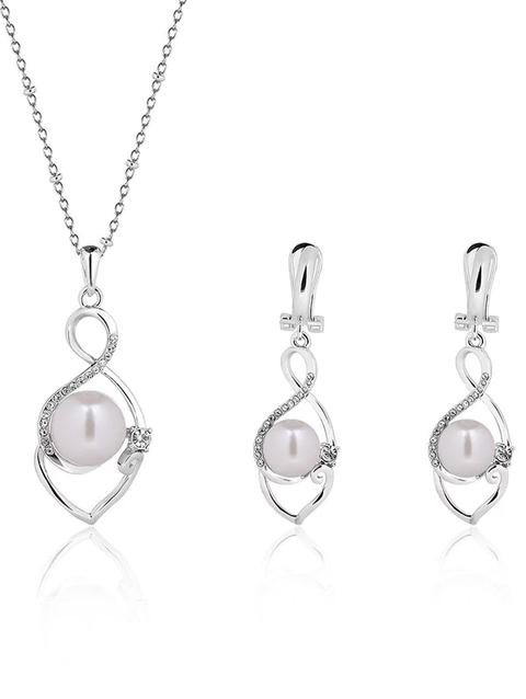 Faux Pearl Infinity Alloy Jewelry Set