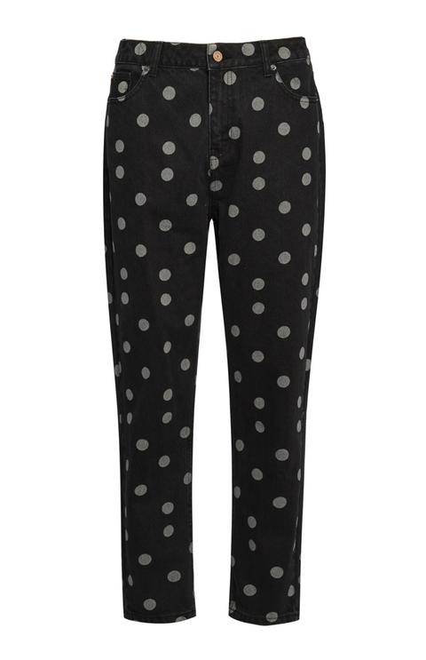 Jeans Mom A Pois