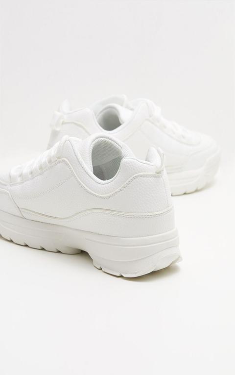pretty little thing white chunky trainers