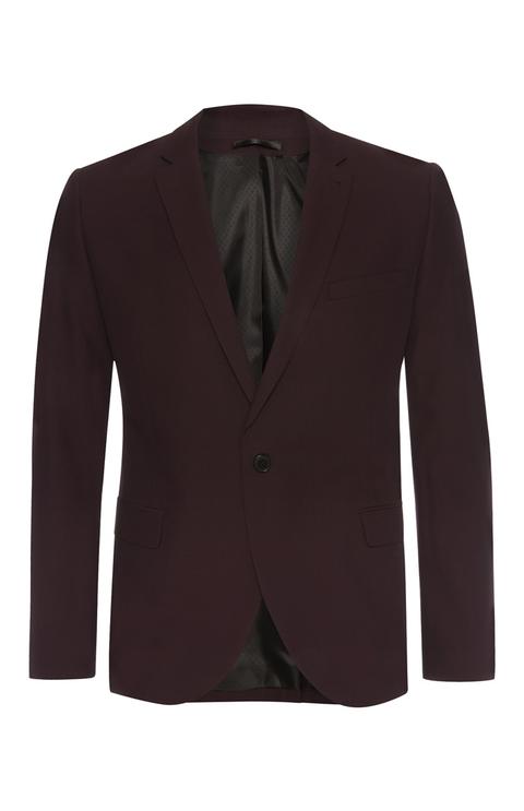 Burgundy Slim Fit Suit Jacket