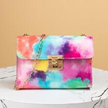 Bolso Bandolera Con Cadena De Tie Dye