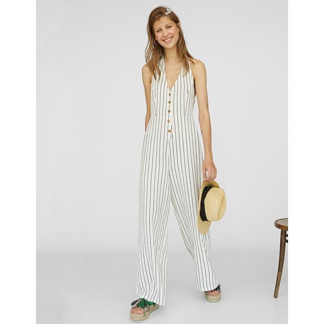 stradivarius striped jumpsuit