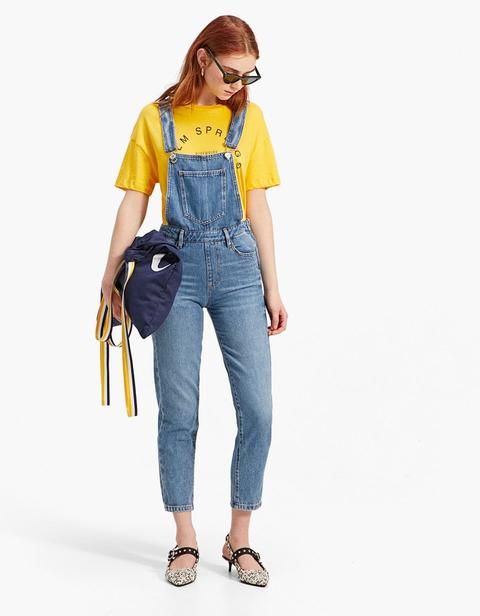 Salopette Denim Jeans Chiaro