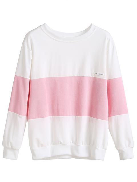 Color Block Patch Sweatshirt