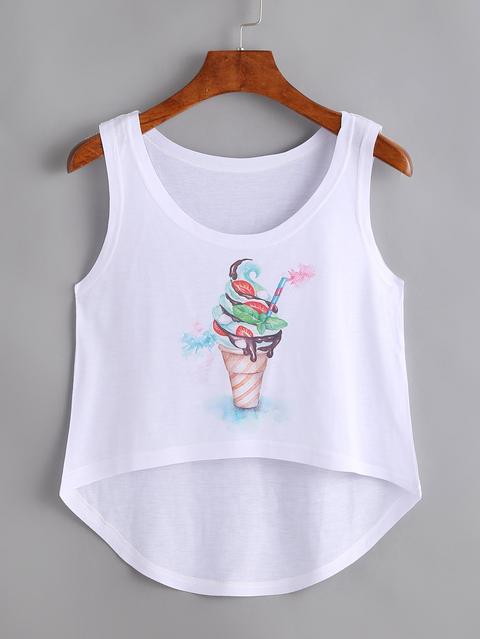 Top Con Estampado De Helado