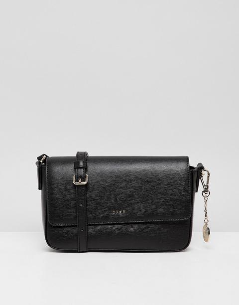 Dkny - Bryant - Borsa A Tracolla In Pelle Saffiano Nera - Nero