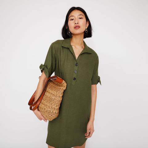 Oversized Mini Shirt Dress