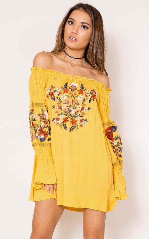 Jacaranda Dress In Mustard