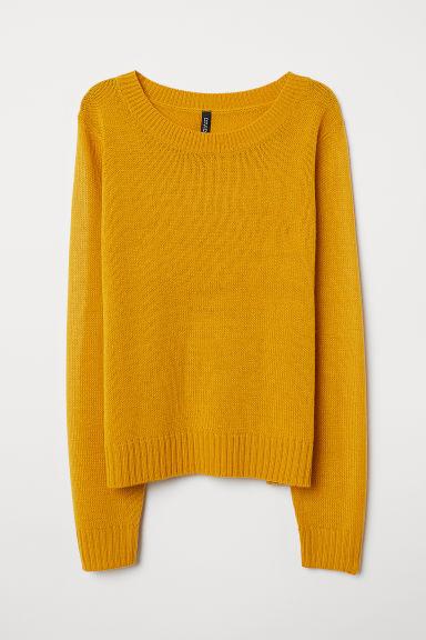 H & M - Knitted Jumper - Yellow