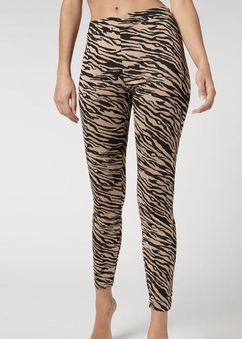 Leggings Elásticos De Cebra