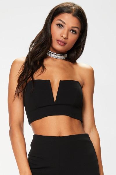 Callie Black Bandeau Top