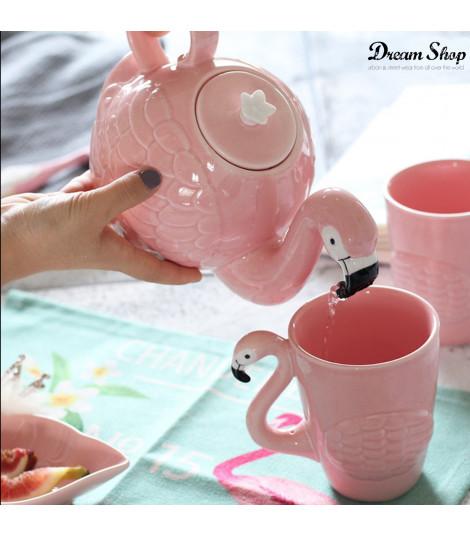 Set Teiera E Tazza Pink Flamingo