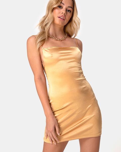 Kozue Dress In Warm Gold