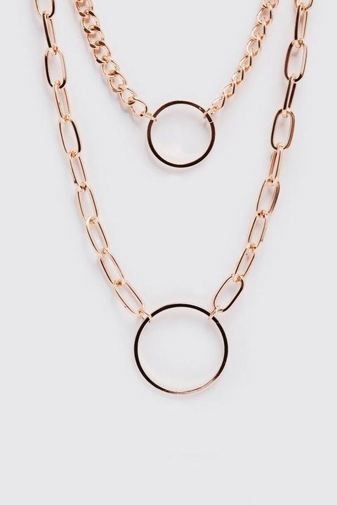 Double Chain Pendant Necklace