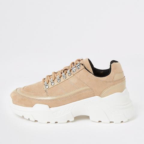 Beige Hiker Chunky Trainers from River 
