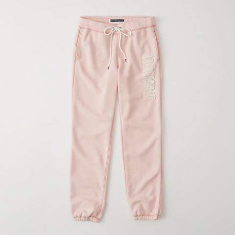 abercrombie banded logo sweatpants