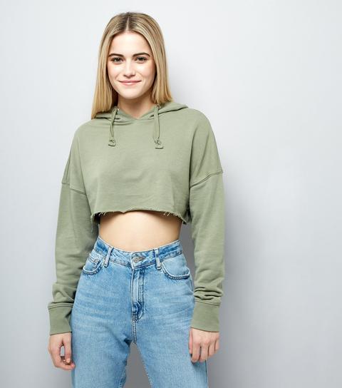 Cropped hoodie hot sale new look