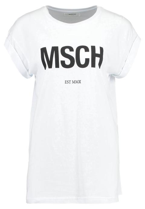 Moss Copenhagen Alva Tee Tshirt Con Stampa White/black