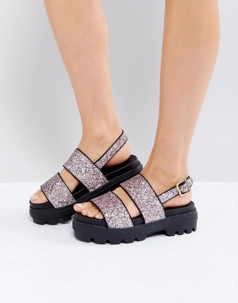 Sandalias Planas Con Suela Gruesa Flaunt De Asos