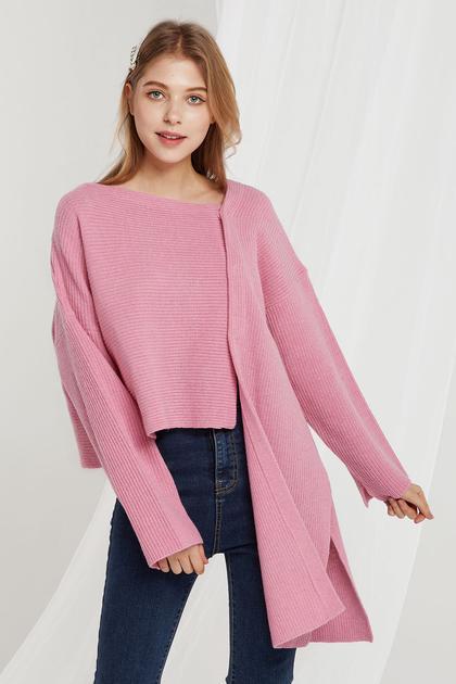 Juliana Asymmetric Knit Cardigan-2 Colors