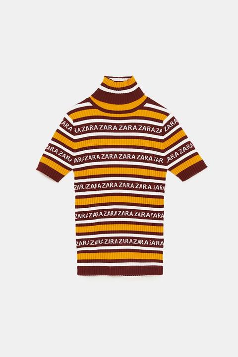 Striped Zara Logo Sweater