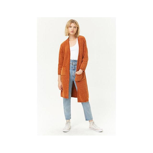 chenille longline cardigan
