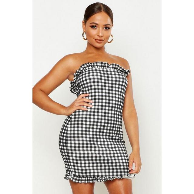 gingham bodycon dress