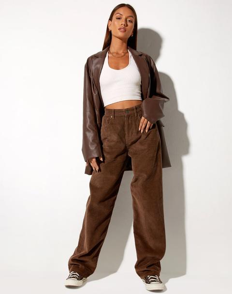 Parallel Jeans In Cord Dark Chocolate