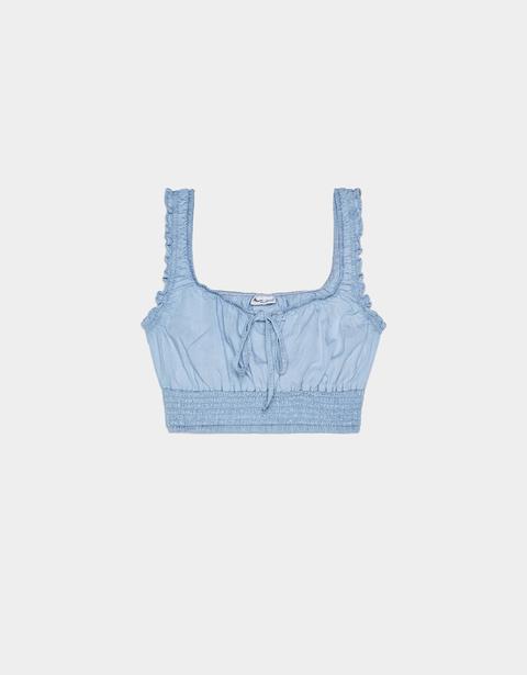 Top Stile Campagnolo In Denim Tencel®