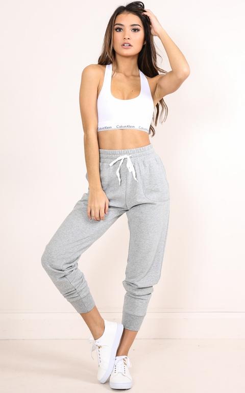 Sleep Repeat Track Pants In Grey Marle