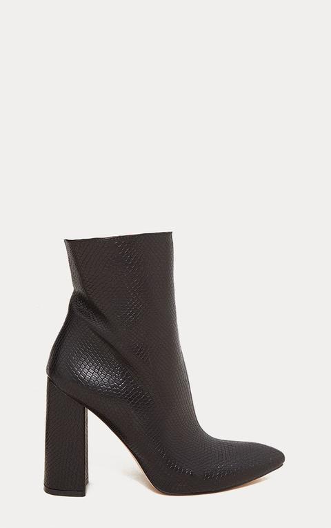 black high point ankle boot