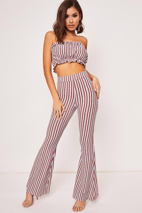 Ferne Mccann Pink Ribbed Stripe Co Ord Set