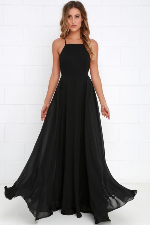 Mythical Kind Of Love Black Maxi Dress - Lulus
