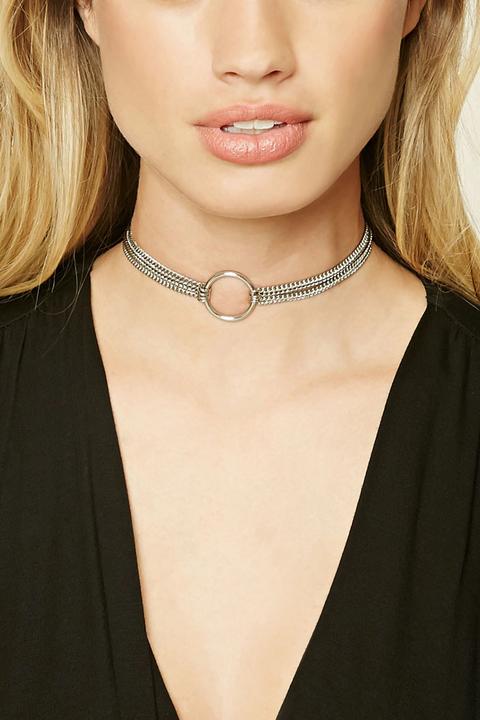 Circle Chain Layered Choker