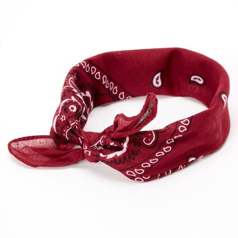 Paisley Bandana Headwrap - Burgundy