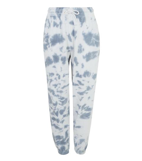 Tall Light Grey Tie Dye Cuffed Joggers 