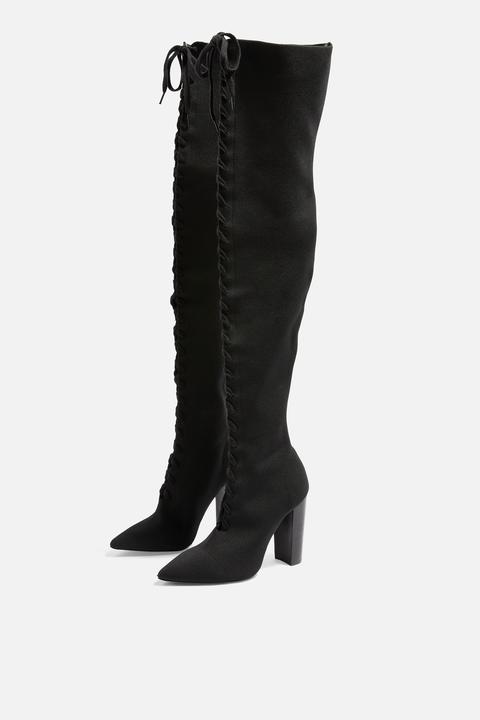 Womens Boujie High Leg Boots - Black, Black