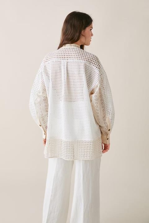 Camisa patchwork online zara