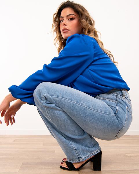 Blouse Courte Satinée